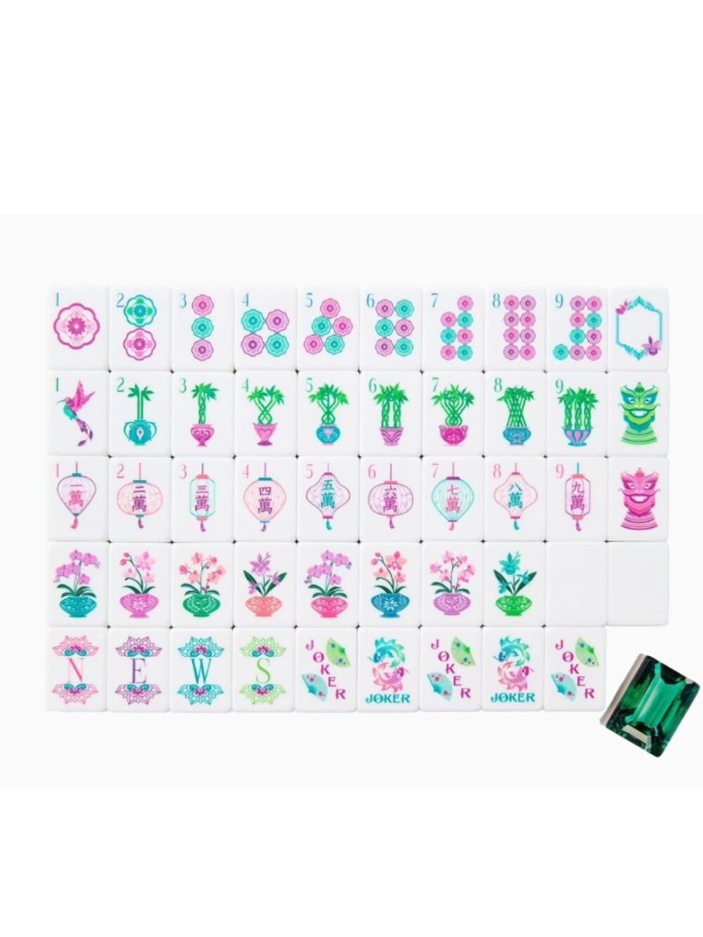 NEW UNOPENED OH MY MAHJONG EMERALD TILE SET in perfect condition